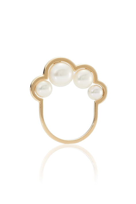 Nataf Joaillerie 14k Pearl Cloud Ring