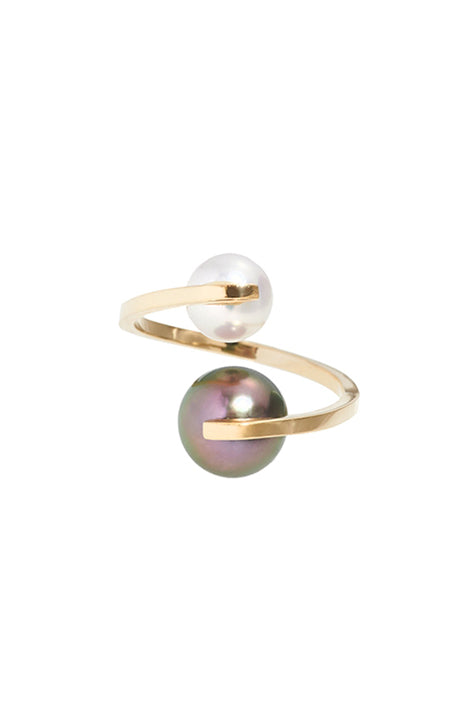 Nataf joaillerie 14k Spiral Pearl Ring