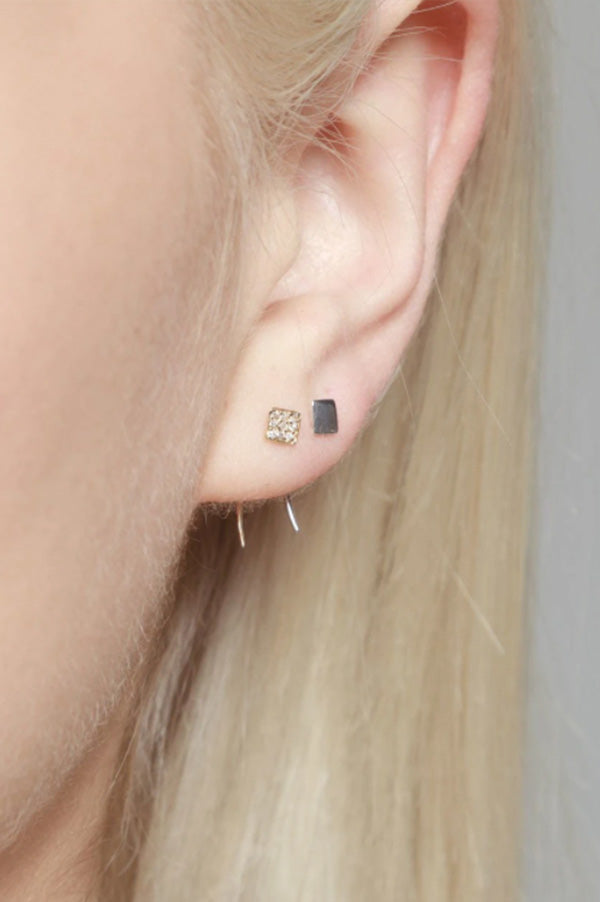 Pave Square Infinite Tusk Earring (Sold Out)